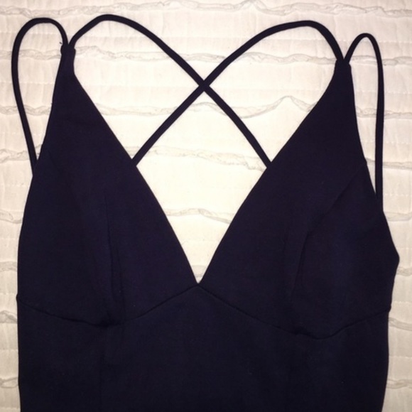 Body on scrappy back midi dress in navy blue! - Picture 3 of 4
